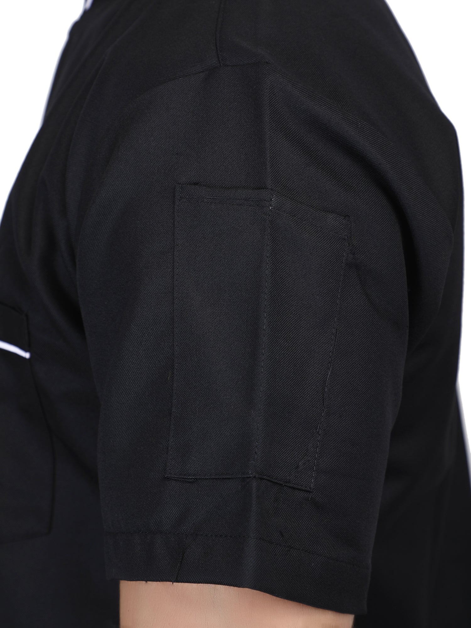 Short Sleeves Men Women Kitchen Chef Jacket Coat Uniform Costume for Food Service Caterers and Culinary Professional – Black