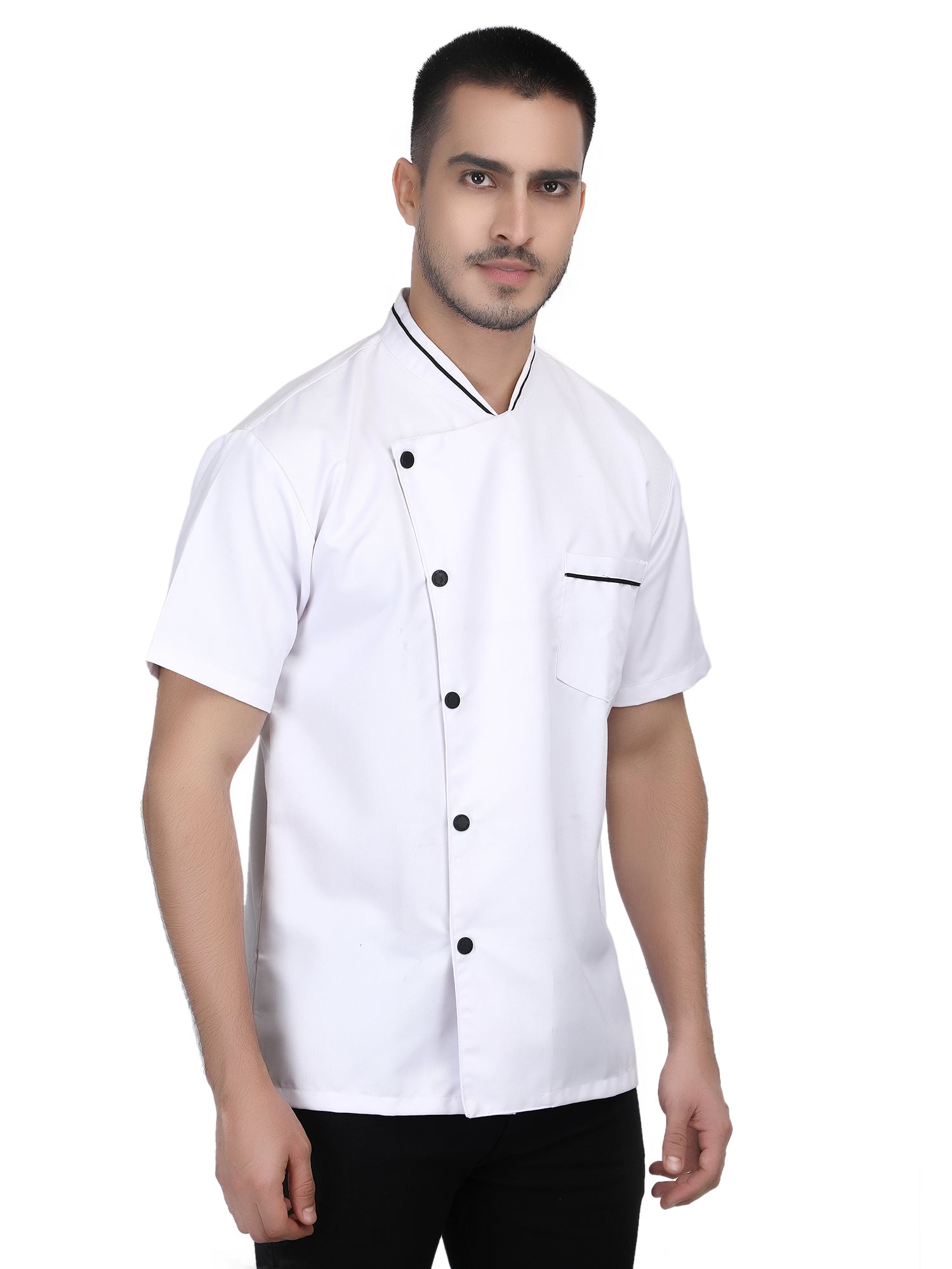 Long Sleeves Men Women Kitchen Chef Jacket Coat Uniform Costume for Food Service Caterers and Culinary Professional – White