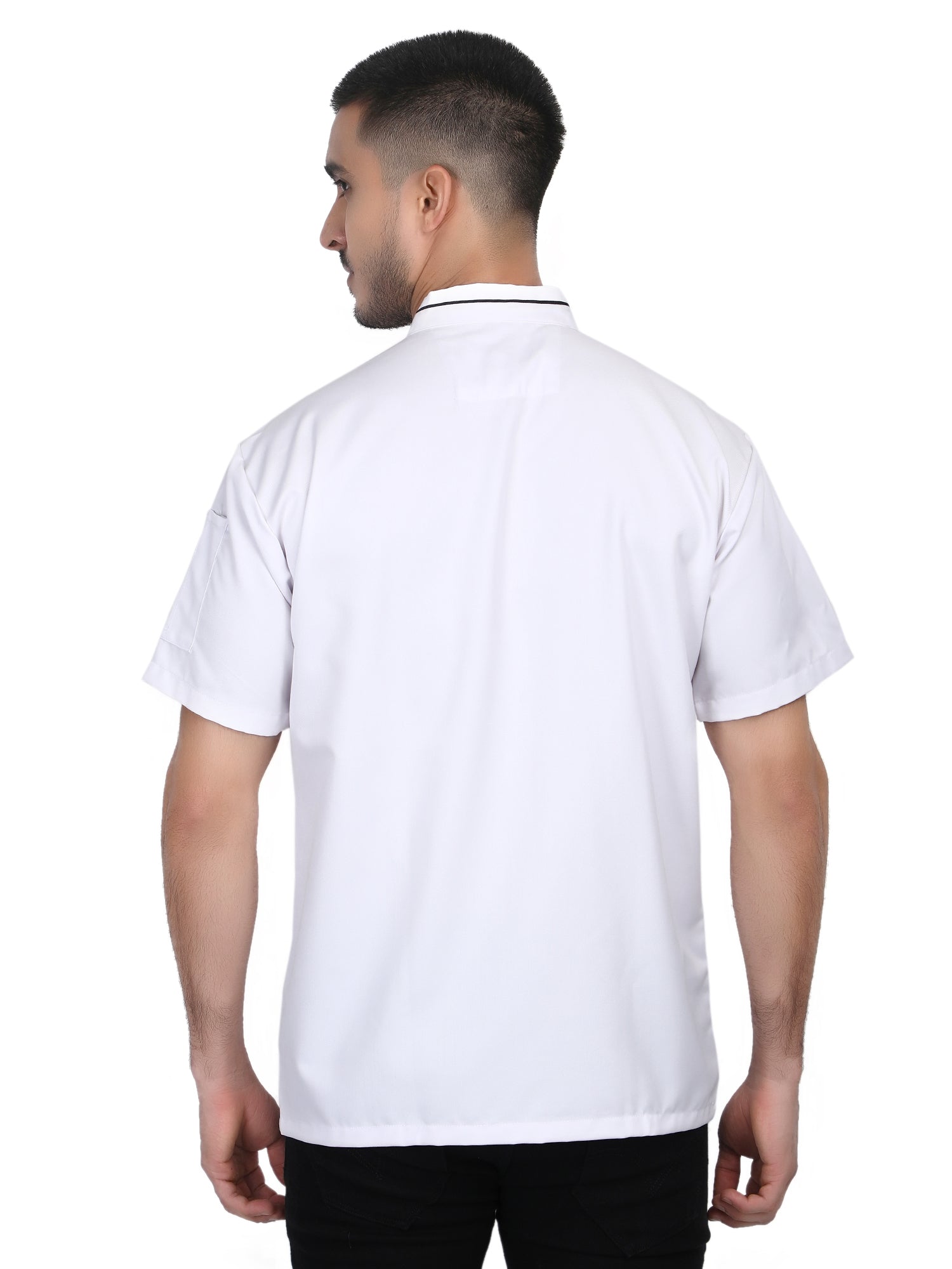 Long Sleeves Men Women Kitchen Chef Jacket Coat Uniform Costume for Food Service Caterers and Culinary Professional – White