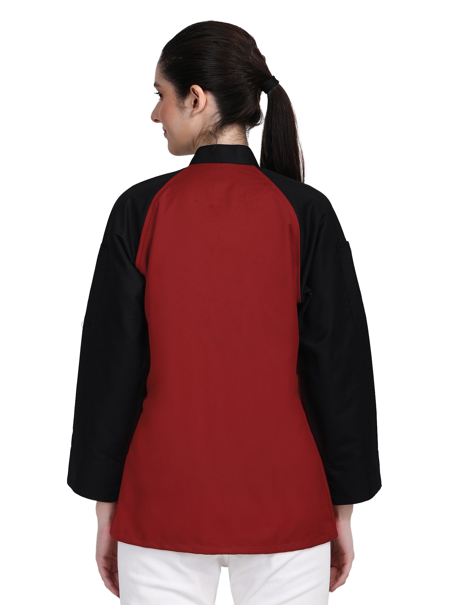 3/4 Sleeves New Chef Coat Jacket Uniform for women ideal for food service, Caterers and Culinary professional – Red