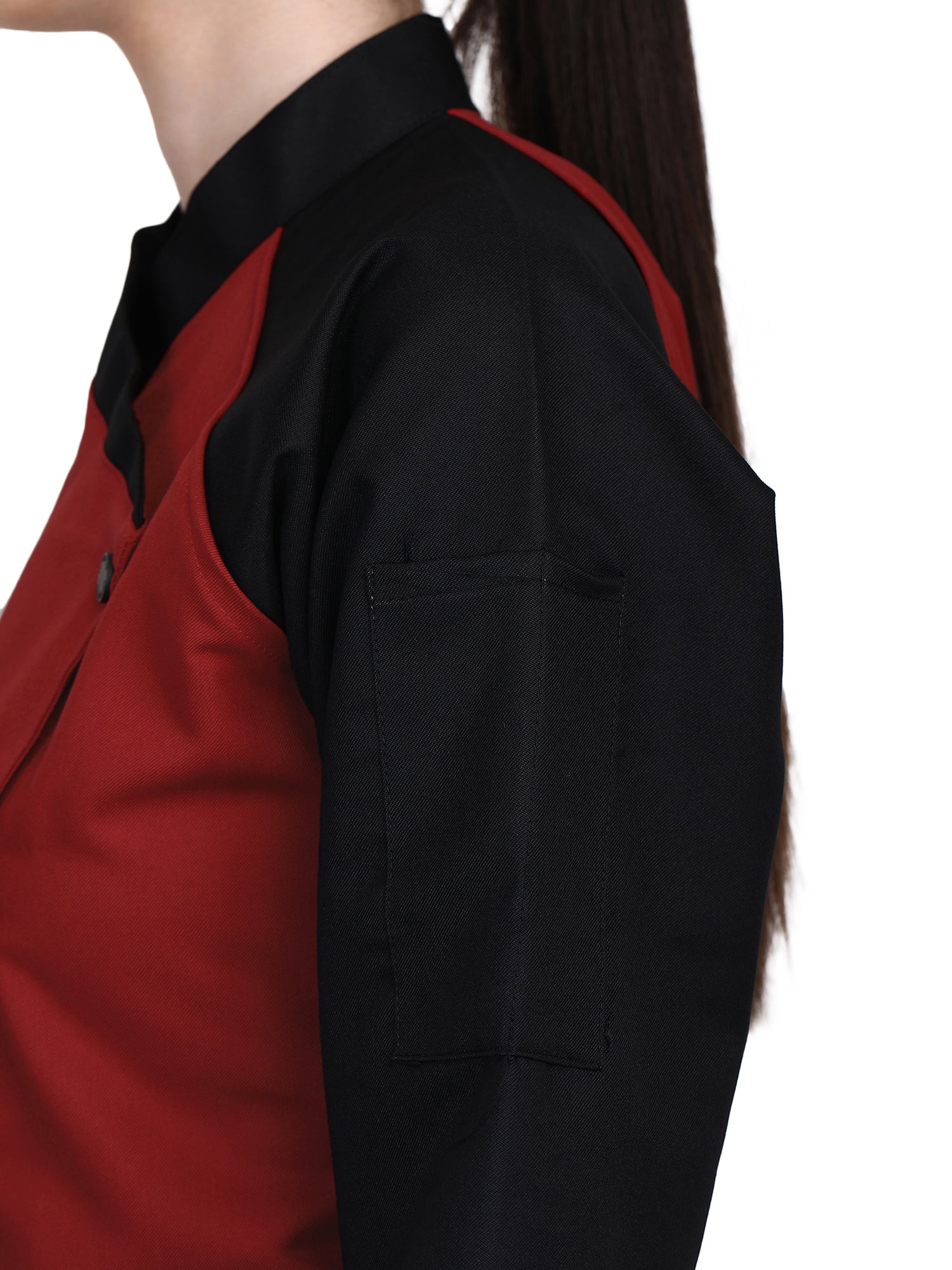 3/4 Sleeves New Chef Coat Jacket Uniform for women ideal for food service, Caterers and Culinary professional – Red