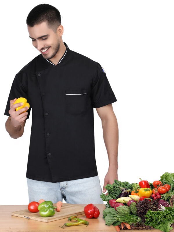 Short Sleeves Men women Kitchen Chef jacket coat Uniform costume for Food service Caterers and Culinary professional