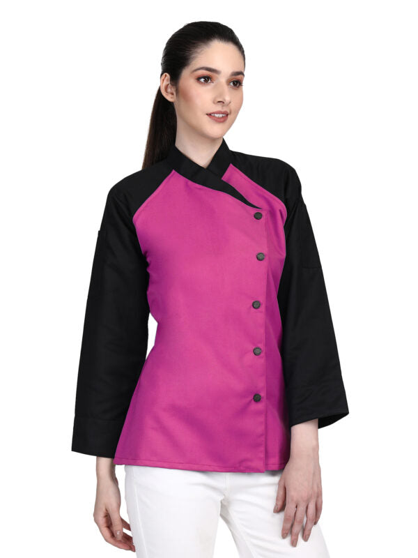 3/4 Sleeves New Chef Coat Jacket Uniform for women ideal for food service, Caterers and Culinary professional