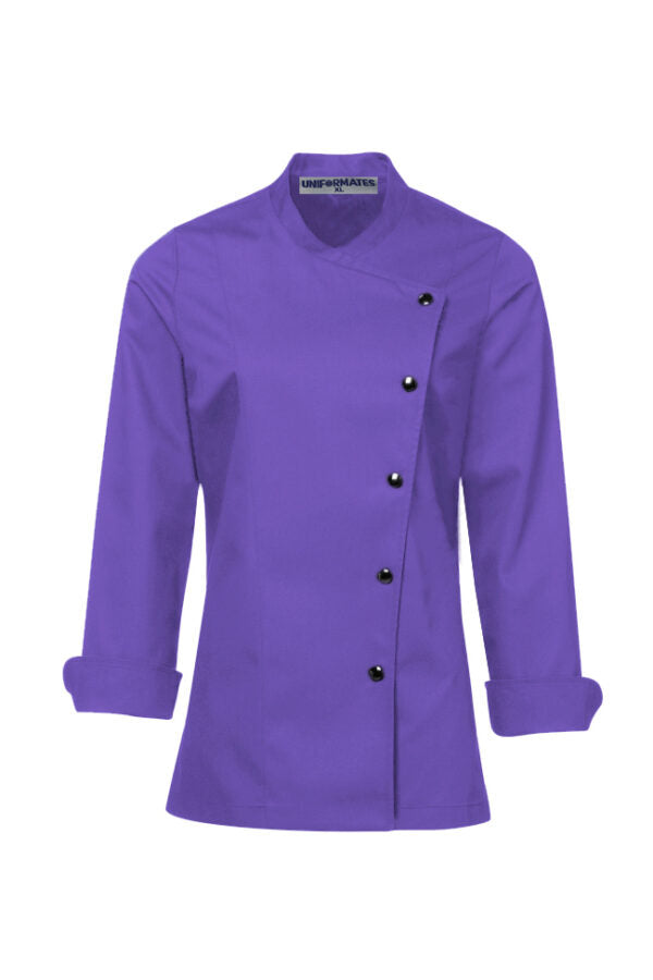 Long Sleeves New Chef Coat Jacket Uniform for women ideal for food service, Caterers and Culinary professional.