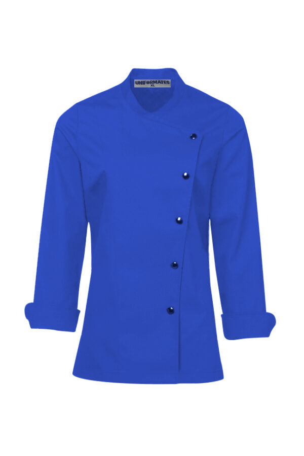 Long Sleeves New Chef Coat Jacket Uniform for women ideal for food service, Caterers and Culinary professional.