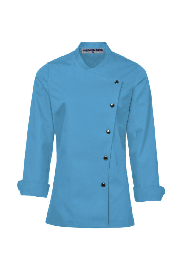 Long Sleeves New Chef Coat Jacket Uniform for women ideal for food service, Caterers and Culinary professional.