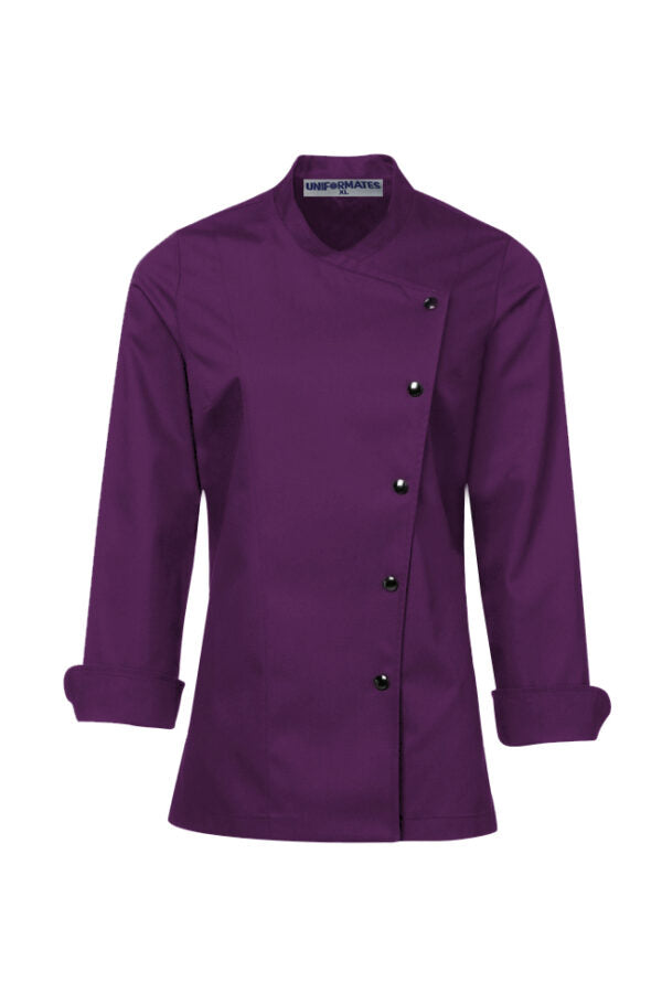 Long Sleeves New Chef Coat Jacket Uniform for women ideal for food service, Caterers and Culinary professional.