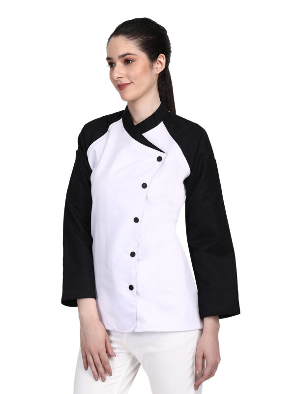 3/4 Sleeves New Chef Coat Jacket Uniform for women ideal for food service, Caterers and Culinary professional